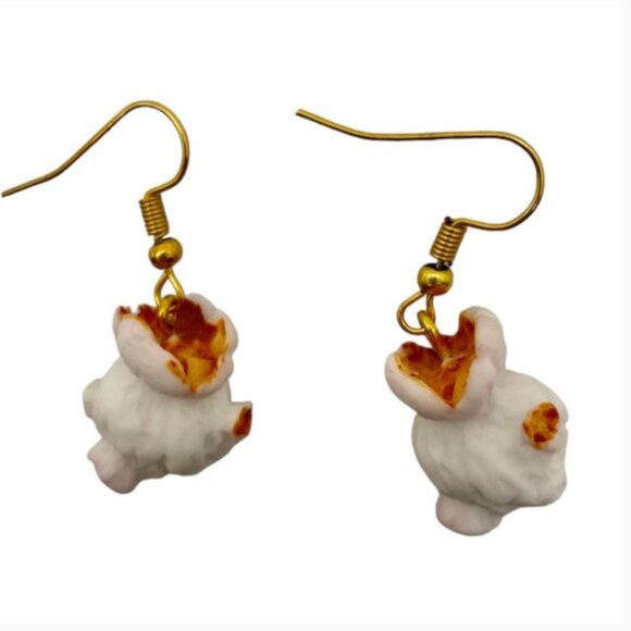 ⭐️✨ FREE Popcorn Food Snacks Boho Hipster Hippie Art Deco Farm Minimal Earrings - Picture 1 of 8